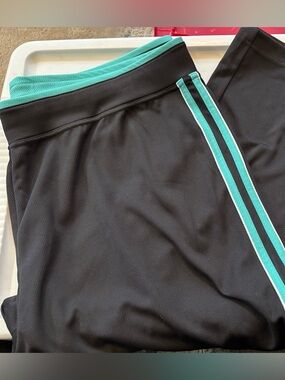 made for life Black and Teal Athletic Capri Size 2X
